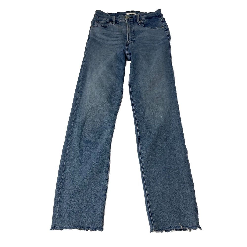 Good American Good Legs Straight Leg Blue Medium Wash Jeans Womens Size 0 / 25